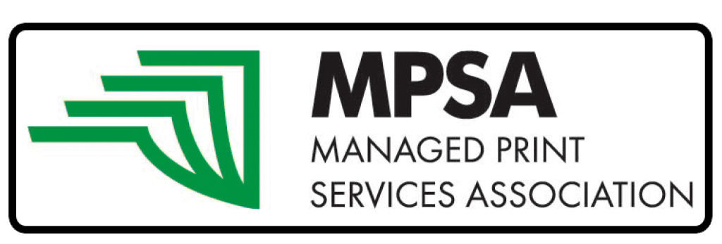 09dab9bb29e18ea8cbf726a185c7b89d MPSA logo with a green abstract design on the left and the text MPSA Managed Print Services Association in black on the right.