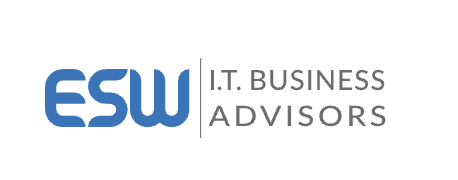 Logo with blue text ESW on the left and grey text I.T. Business Advisors on the right, separated by a vertical line—perfect for showcasing your company’s Case Stories with a professional touch.